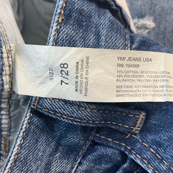 YMI Dream Collection Womens Jeans Junior Size 7 Loose Balloon Fit Medium Wash - Picture 7 of 11